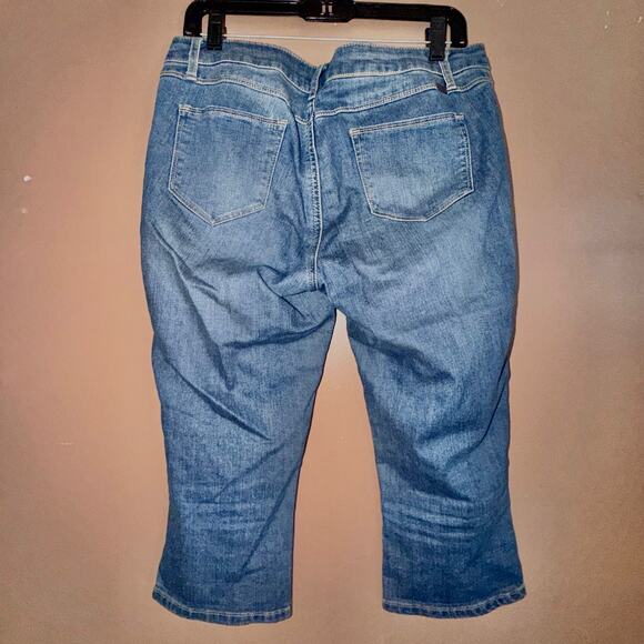 1822 Women's Blue Denim Cropped Jeans - Size 10 - Picture 3 of 6